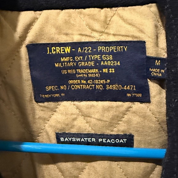 J. crew Men's Black Peacoat - Picture 2 of 2